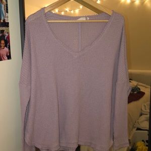 purple v-neck urban outfitters sweater